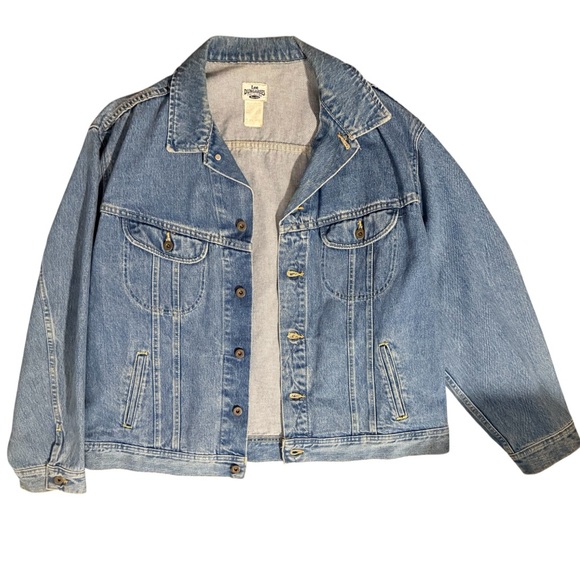 Lee Other - Lee Jean Jacket Vintage 90s Denim Trucker Jean Jacket USA XXL